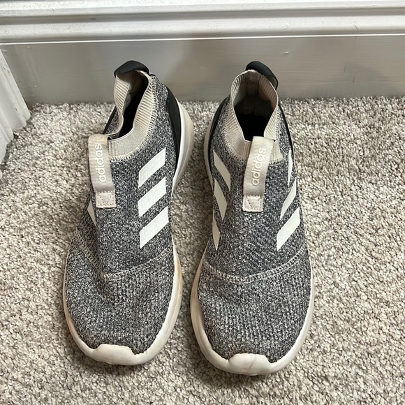 Grey Adidas no lace tennis shoes Grey Adidas no lace tennis shoes